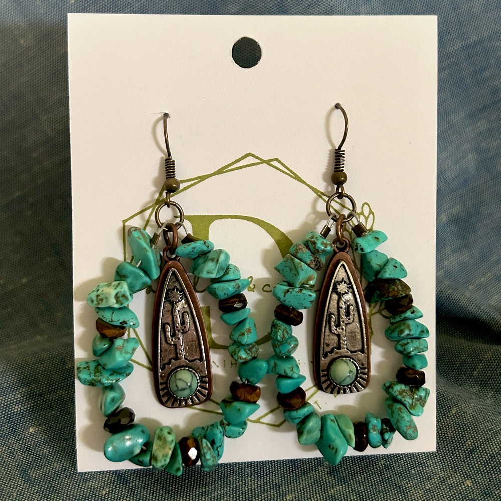 Western Turquoise Loops - Picture 2 of 3